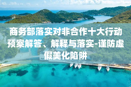 商務(wù)部落實(shí)對非合作十大行動預(yù)案解答、解釋與落實(shí)-謹(jǐn)防虛假美化陷阱
