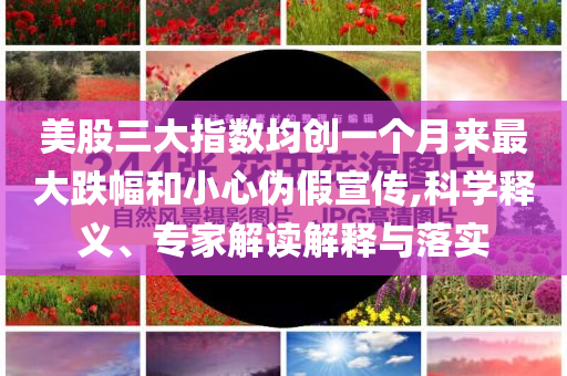 美股三大指數(shù)均創(chuàng)一個月來最大跌幅和小心偽假宣傳,科學(xué)釋義、專家解讀解釋與落實