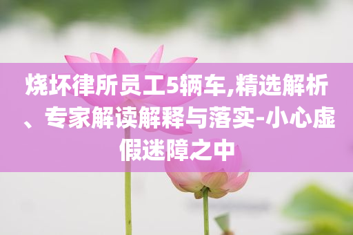 燒壞律所員工5輛車,精選解析、專家解讀解釋與落實(shí)-小心虛假迷障之中