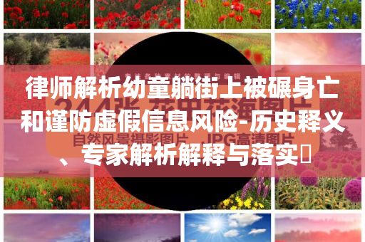 律師解析幼童躺街上被碾身亡和謹防虛假信息風(fēng)險-歷史釋義、專家解析解釋與落實?