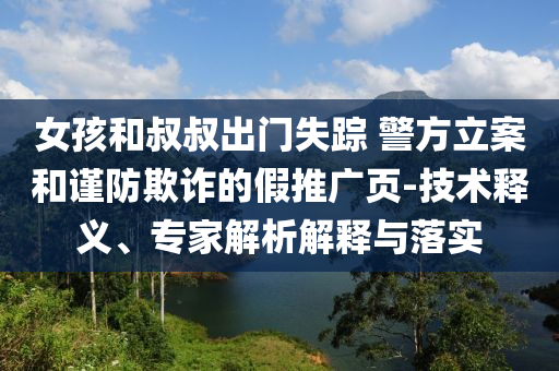 女孩和叔叔出門失蹤 警方立案和謹防欺詐的假推廣頁-技術(shù)釋義、專家解析解釋與落實